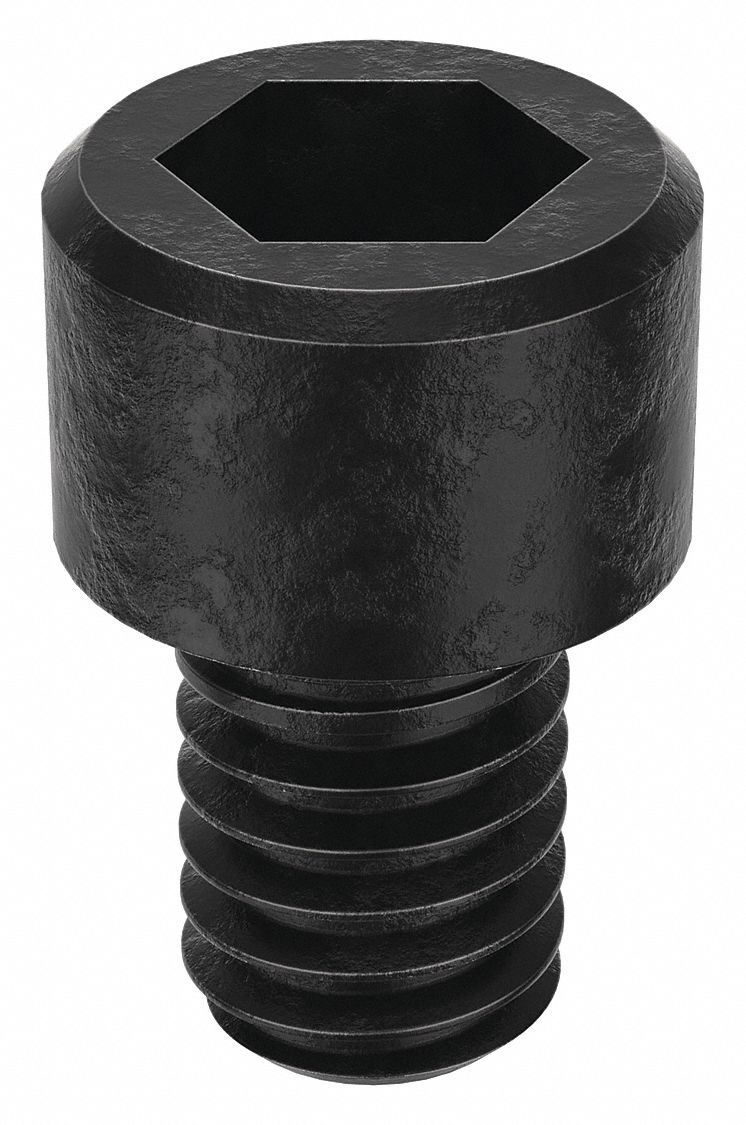 Socket Head Cap Screw: #2-64 Thread Size, 1/8 in Lg, Std, Black Oxide, Alloy Steel, 100 PK