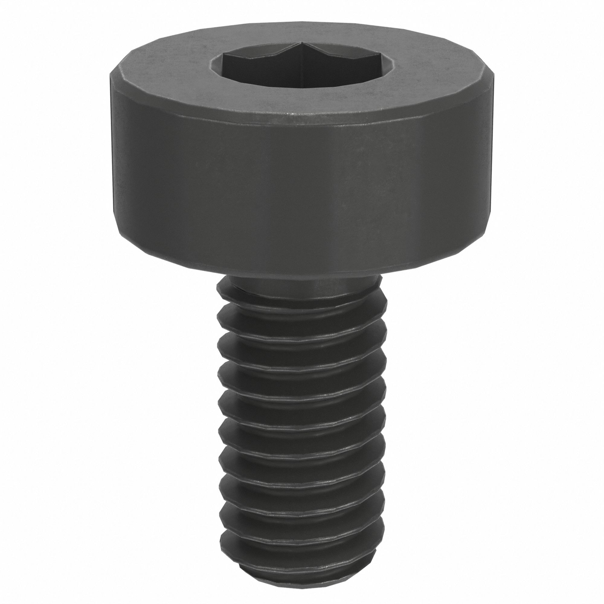 Socket Head Cap Screw: #2-64 Thread Size, 3/16 in Lg, Std, Black Oxide, Alloy Steel, 100 PK
