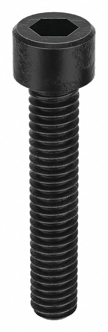 Socket Head Cap Screw: #4-48 Thread Size, 5/8 in Lg, Std, Black Oxide, Alloy Steel, 100 PK