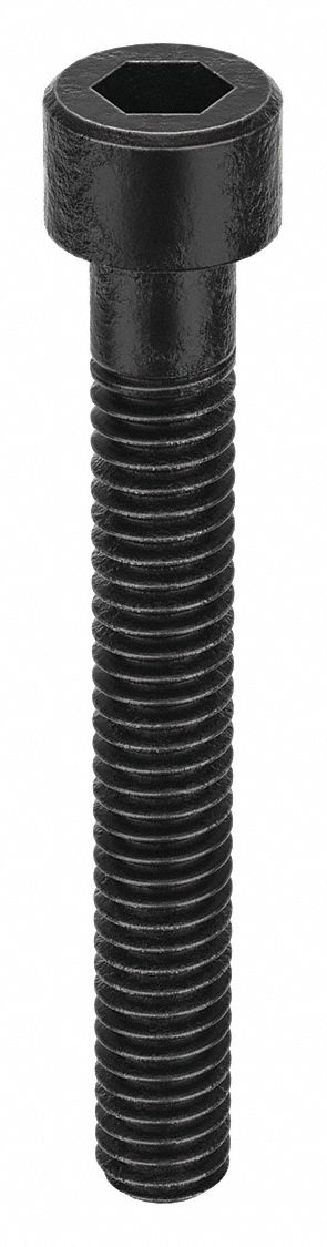 Socket Head Cap Screw: #4-48 Thread Size, 7/8 in Lg, Std, Black Oxide, Alloy Steel, 100 PK