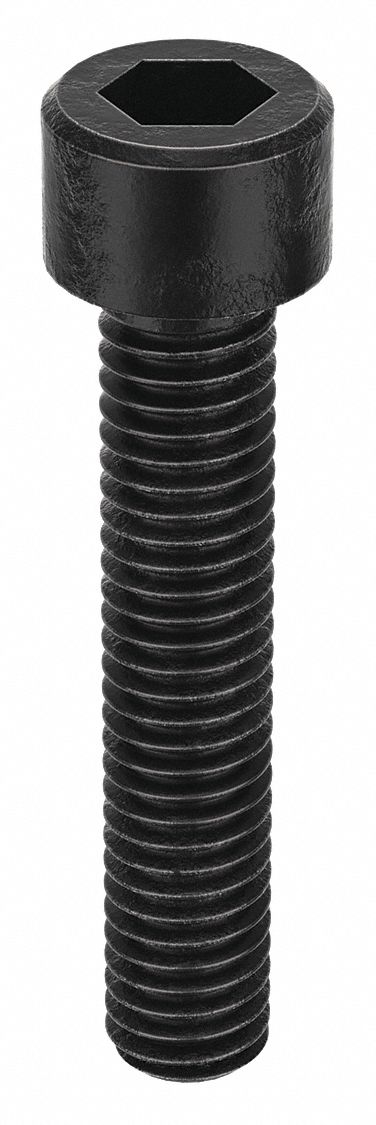 Socket Head Cap Screw: #8-36 Thread Size, 7/8 in Lg, Std, Black Oxide, Alloy Steel, 100 PK