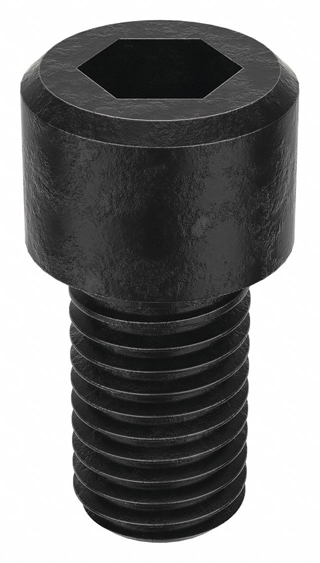 Socket Head Cap Screw: 1/4"-28 Thread Size, 7/16 in Lg, Std, Black Oxide, Alloy Steel, 100 PK