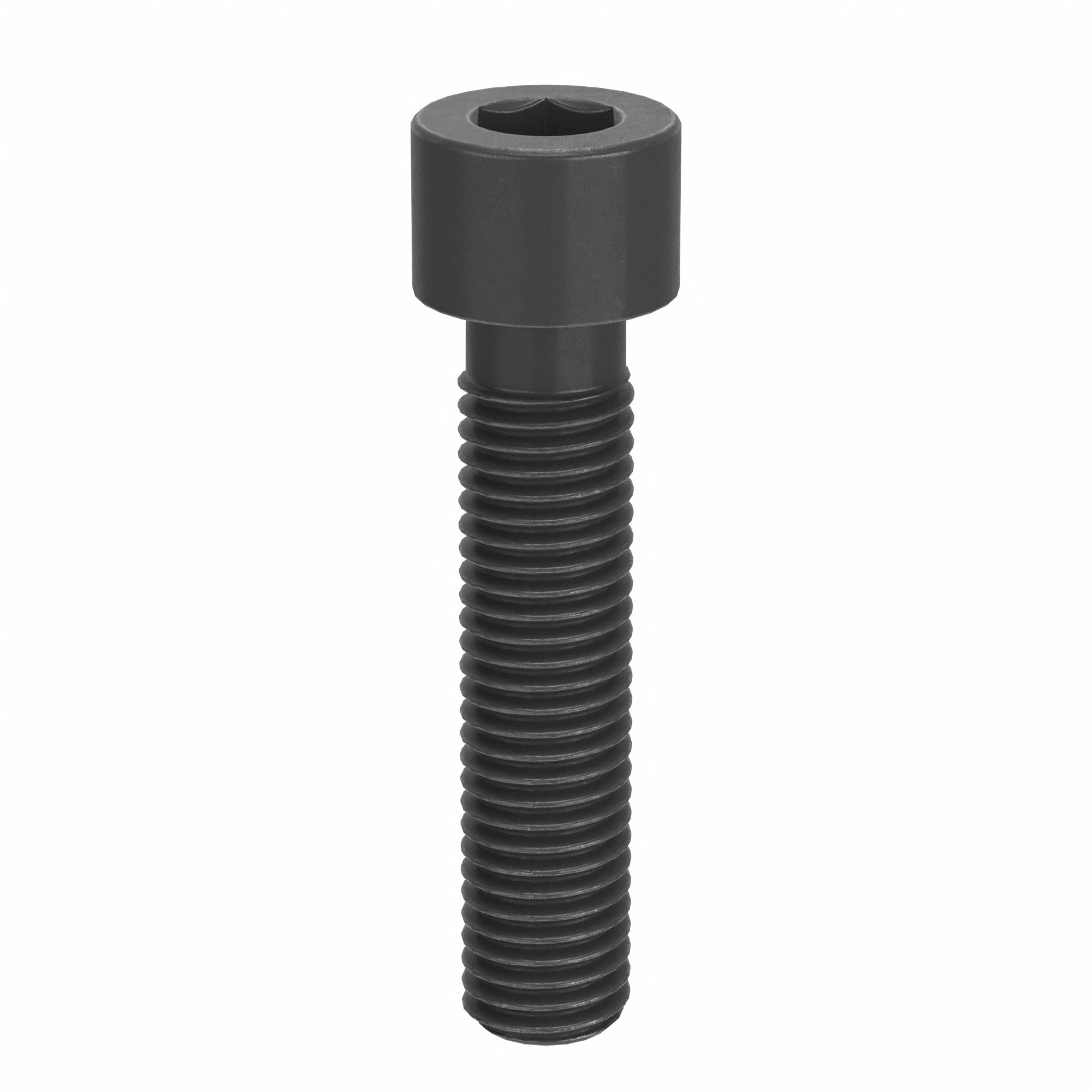 Socket Head Cap Screw: 1/4"-28 Thread Size, 1 1/8 in Lg, Std, Black Oxide, Alloy Steel, 100 PK