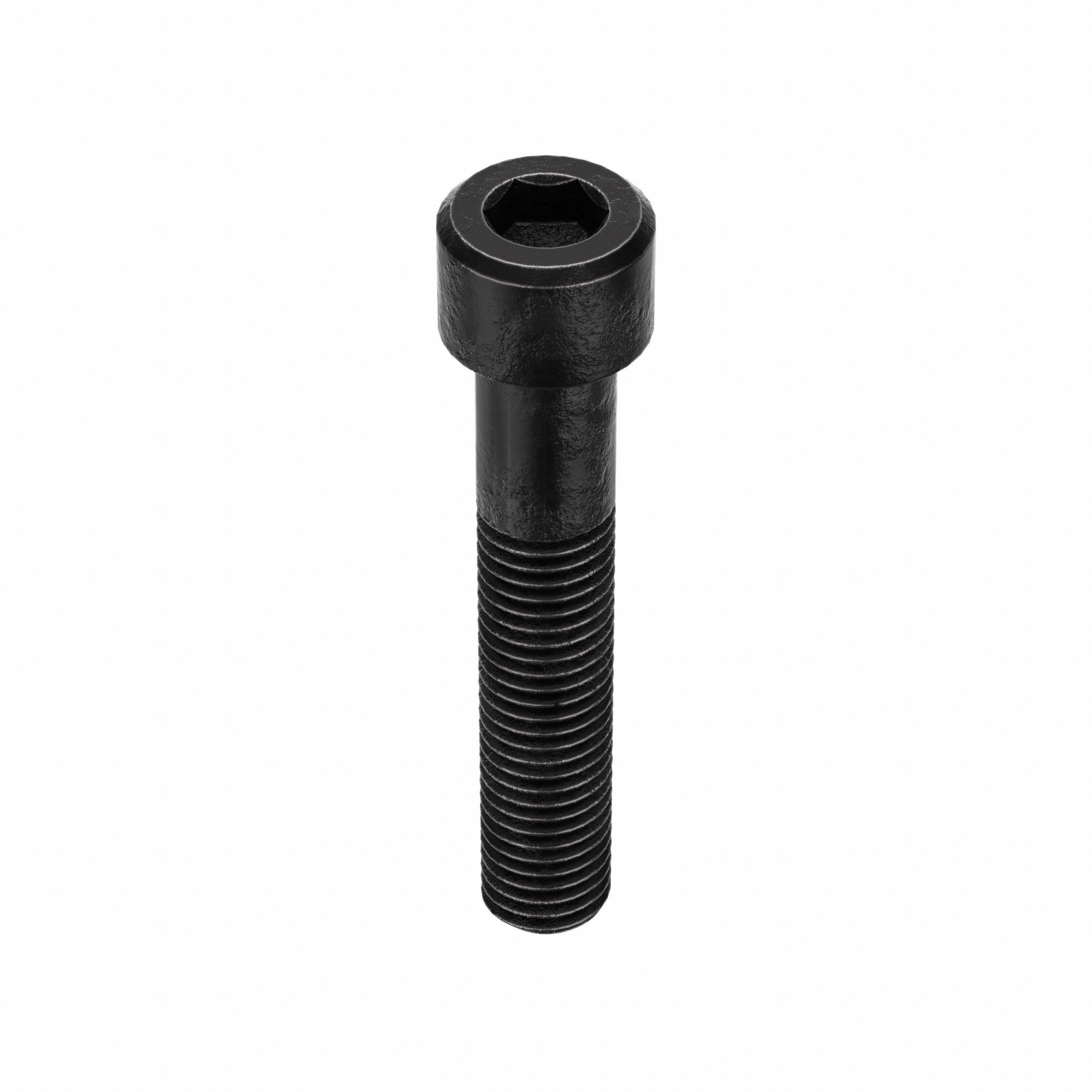 Socket Head Cap Screw: 1/4"-28 Thread Size, 1 3/8 in Lg, Std, Black Oxide, Alloy Steel, 100 PK