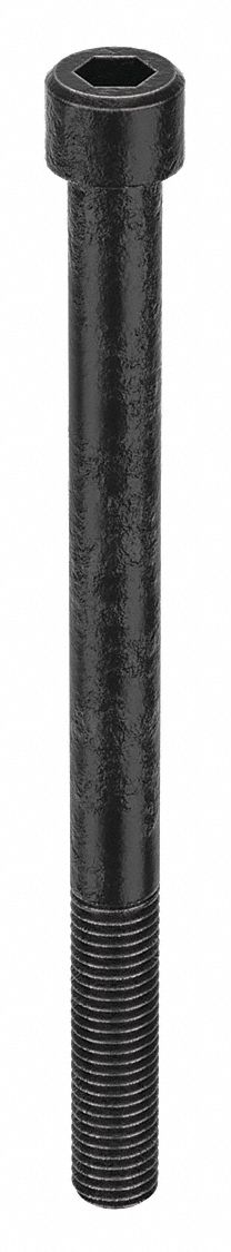 Socket Head Cap Screw: 1/4"-28 Thread Size, 3 1/4 in Lg, Std, Black Oxide, Alloy Steel, 25 PK
