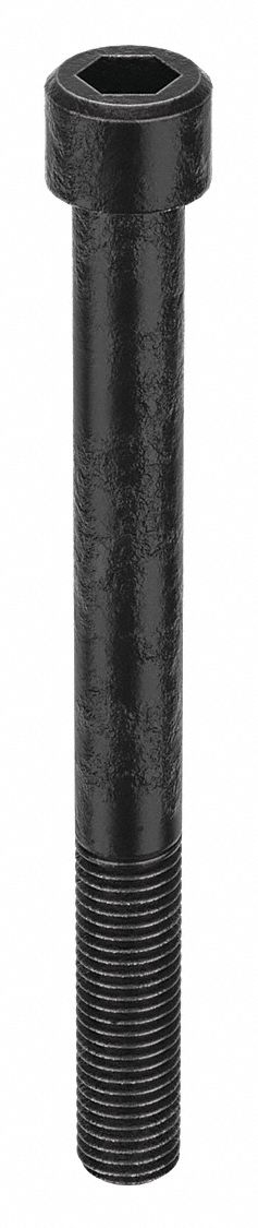 Socket Head Cap Screw: 5/16"-24 Thread Size, 3 1/4 in Lg, Std, Black Oxide, Alloy Steel, 25 PK