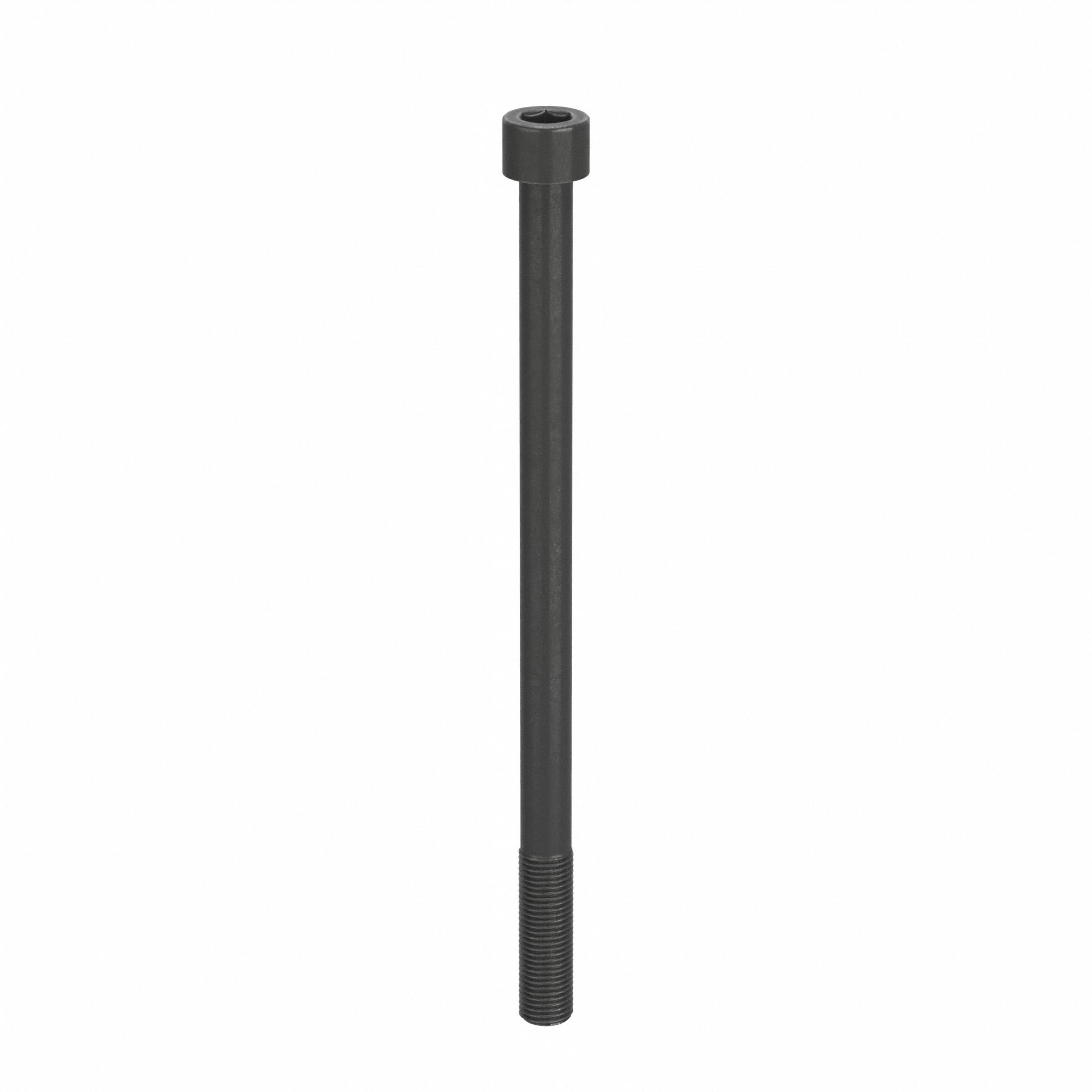 Socket Head Cap Screw: 3/8"-24 Thread Size, 6 in Lg, Std, Black Oxide, Alloy Steel, 10 PK