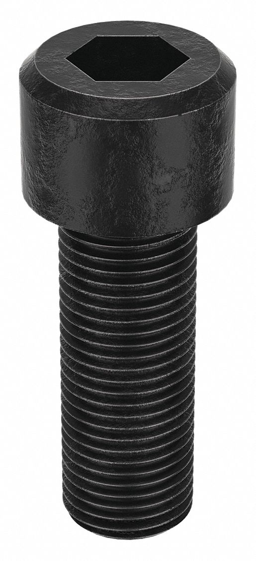 Socket Head Cap Screw: 1/2"-20 Thread Size, 1 3/8 in Lg, Std, Black Oxide, Alloy Steel, 10 PK