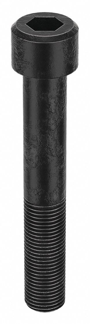 Socket Head Cap Screw: 1/2"-20 Thread Size, 3 1/4 in Lg, Std, Black Oxide, Alloy Steel, 5 PK