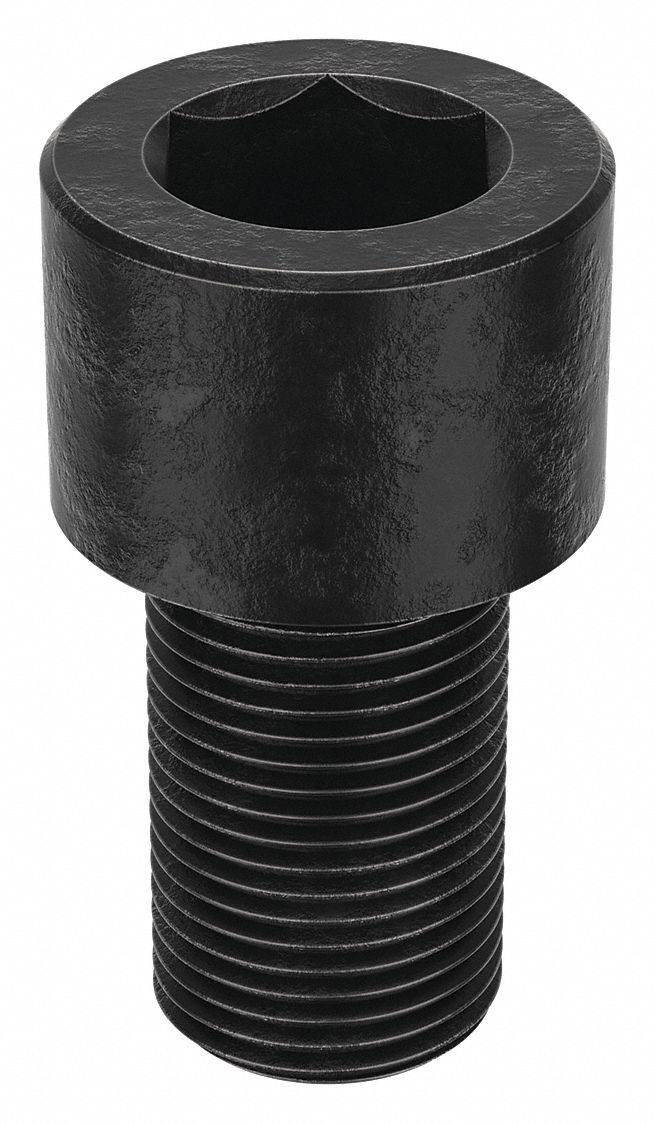 Socket Head Cap Screw: 3/4"-16 Thread Size, 1 1/4 in Lg, Std, Black Oxide, Alloy Steel, 5 PK