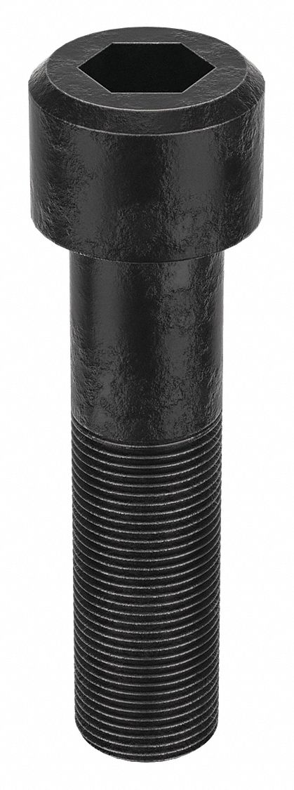 Socket Head Cap Screw: 1"-14 Thread Size, 4 in Lg, Std, Black Oxide, Alloy Steel, 1 in Head Ht, 5 PK