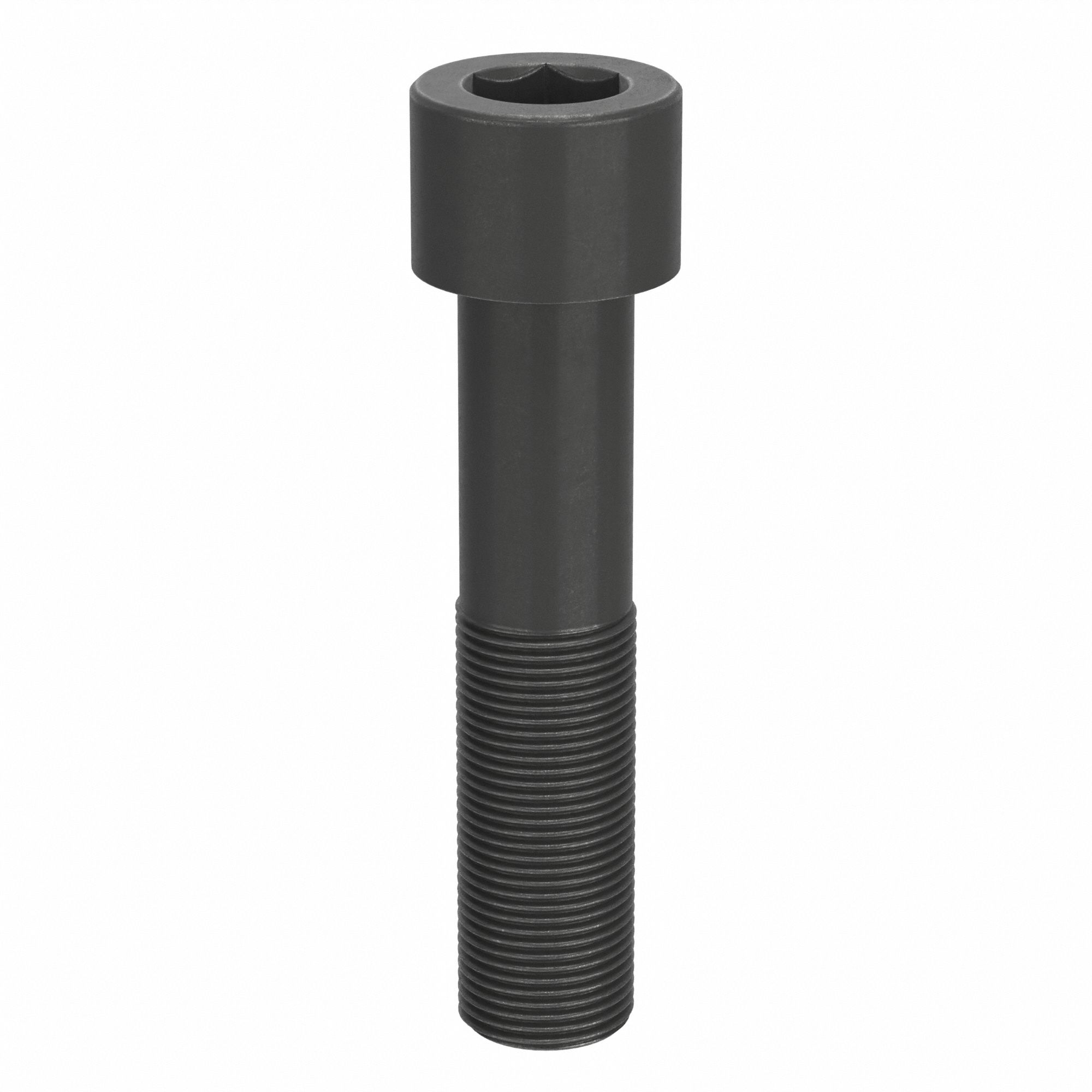 Socket Head Cap Screw: 1 1/8"-12 Thread Size, 5 in Lg, Std, Black Oxide, Alloy Steel, 7/8 in Drive