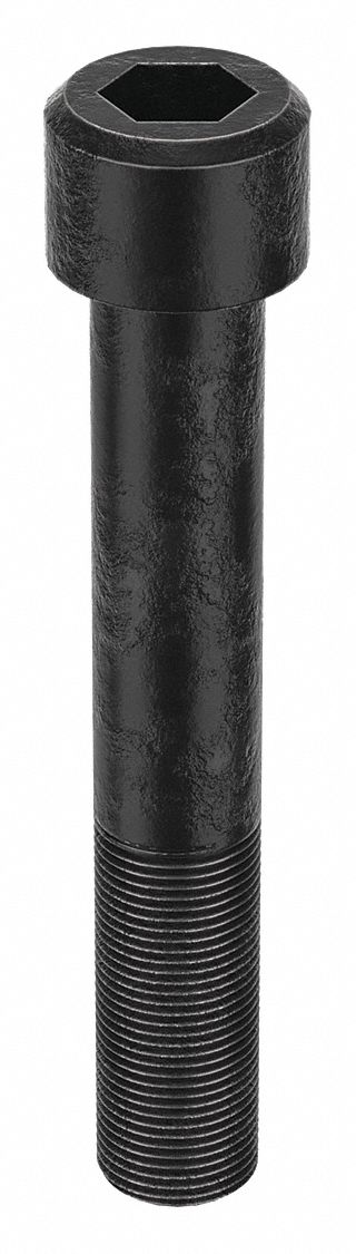 Socket Head Cap Screw: 1 1/8"-12 Thread Size, 7 in Lg, Std, Black Oxide, Alloy Steel, 7/8 in Drive