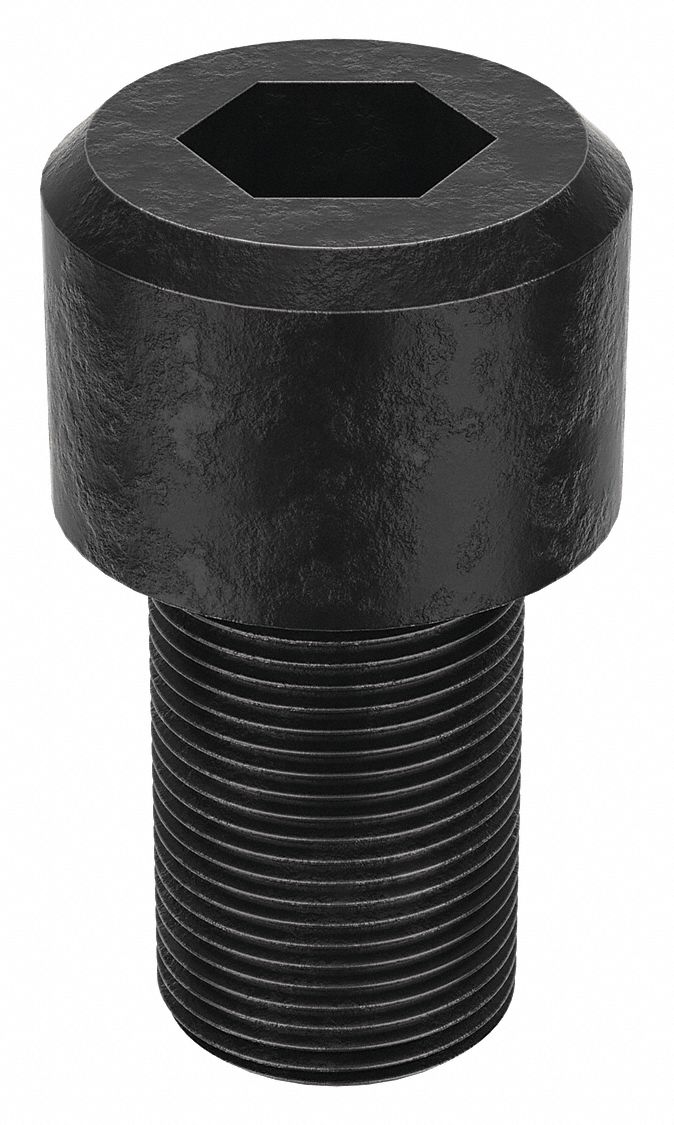 Socket Head Cap Screw: 1 1/4"-12 Thread Size, 2 in Lg, Std, Black Oxide, Alloy Steel, 7/8 in Drive