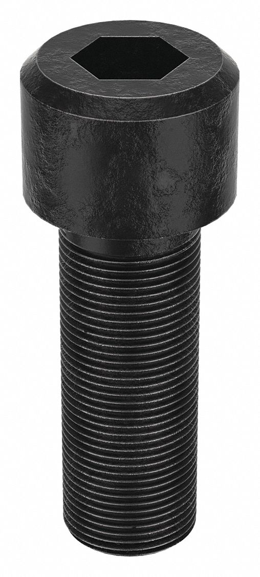 Socket Head Cap Screw: 1 1/4"-12 Thread Size, 3 1/2 in Lg, Std, Black Oxide, Alloy Steel