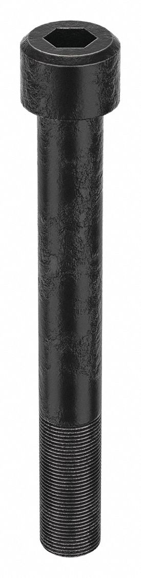 Socket Head Cap Screw: 1 1/4"-12 Thread Size, 10 in Lg, Std, Black Oxide, Alloy Steel, 7/8 in Drive