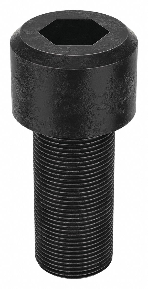 Socket Head Cap Screw: 1 3/8"-12 Thread Size, 3 in Lg, Std, Black Oxide, Alloy Steel, 1 in Drive