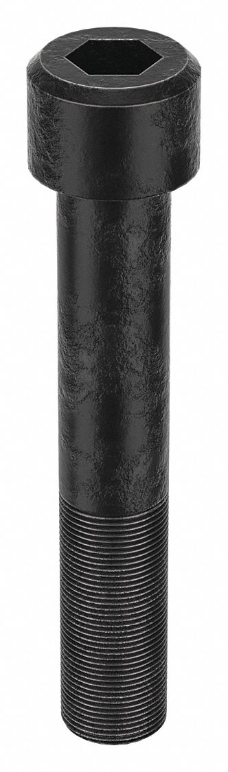 Socket Head Cap Screw: 1 3/8"-12 Thread Size, 8 in Lg, Std, Black Oxide, Alloy Steel, 1 in Drive