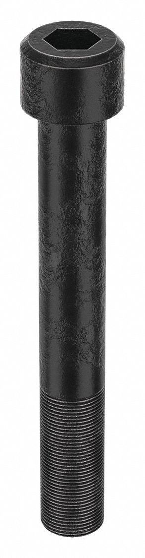 Socket Head Cap Screw: 1 3/8"-12 Thread Size, 10 in Lg, Std, Black Oxide, Alloy Steel, 1 in Drive