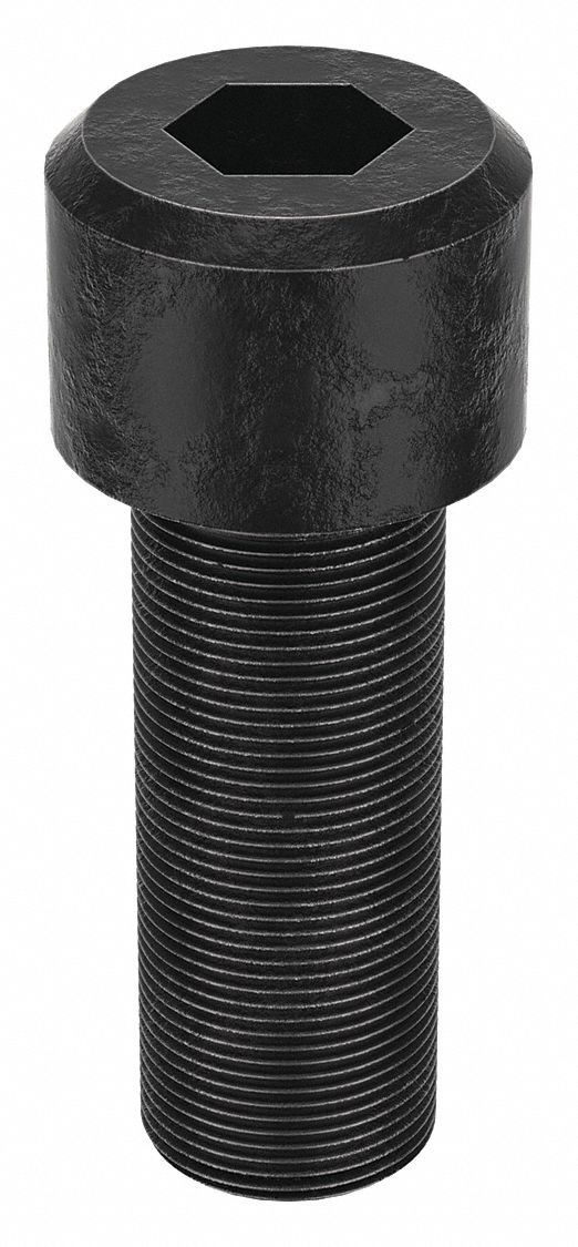 Socket Head Cap Screw: 1 1/2"-12 Thread Size, 4 in Lg, Std, Black Oxide, Alloy Steel, 1.5 in Head Ht