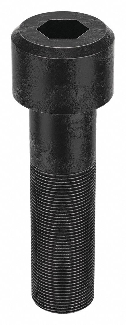 Socket Head Cap Screw: 1 1/2"-12 Thread Size, 5 1/2 in Lg, Std, Black Oxide, Alloy Steel, 1 in Drive