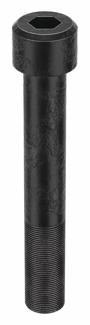 Socket Head Cap Screw: 1 1/2"-12 Thread Size, 10 in Lg, Std, Black Oxide, Alloy Steel, 1 in Drive