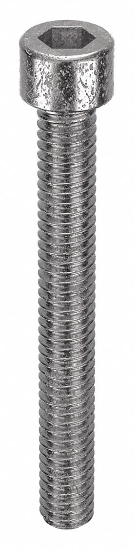 Socket Head Cap Screw: #1-72 Thread Size, 5/8 in Lg, Std, Plain, Stainless Steel, 18-8, 100 PK