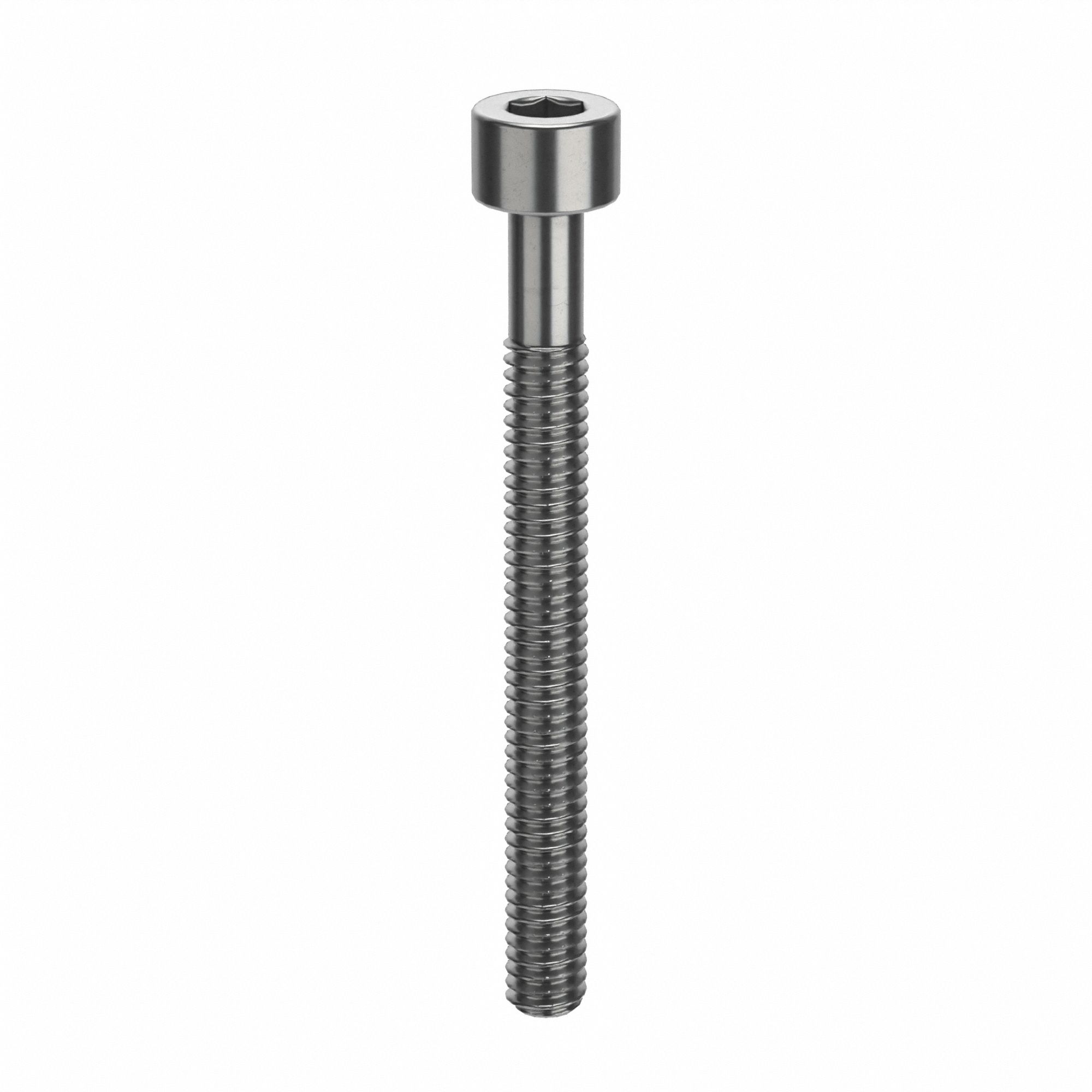 Socket Head Cap Screw: #1-72 Thread Size, 3/4 in Lg, Std, Plain, Stainless Steel, 18-8, 100 PK