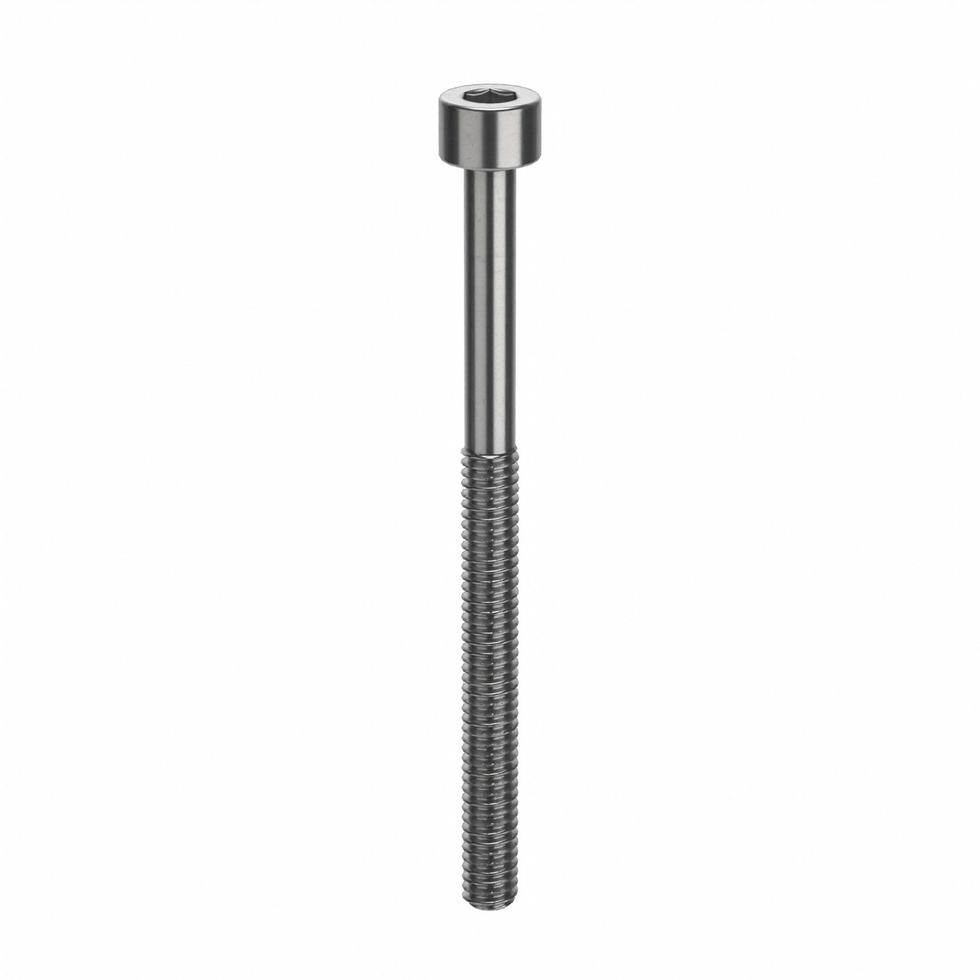 Socket Head Cap Screw: #1-72 Thread Size, 1 in Lg, Std, Plain, Stainless Steel, 18-8, 100 PK