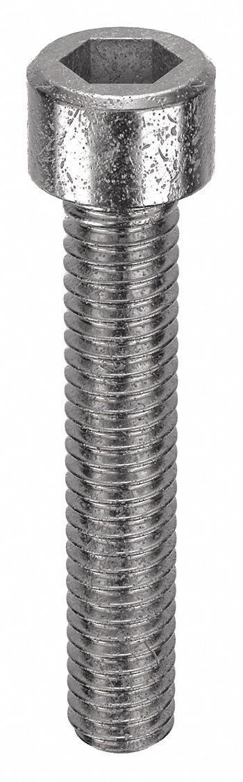 Socket Head Cap Screw: #2-64 Thread Size, 1/2 in Lg, Std, Plain, Stainless Steel, 18-8, 100 PK