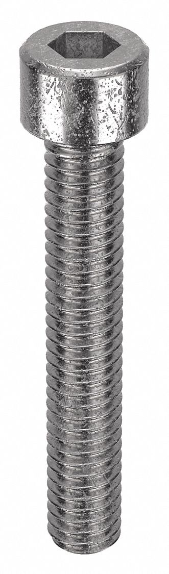 Socket Head Cap Screw: #3-56 Thread Size, 5/8 in Lg, Std, Plain, Stainless Steel, 18-8, 100 PK