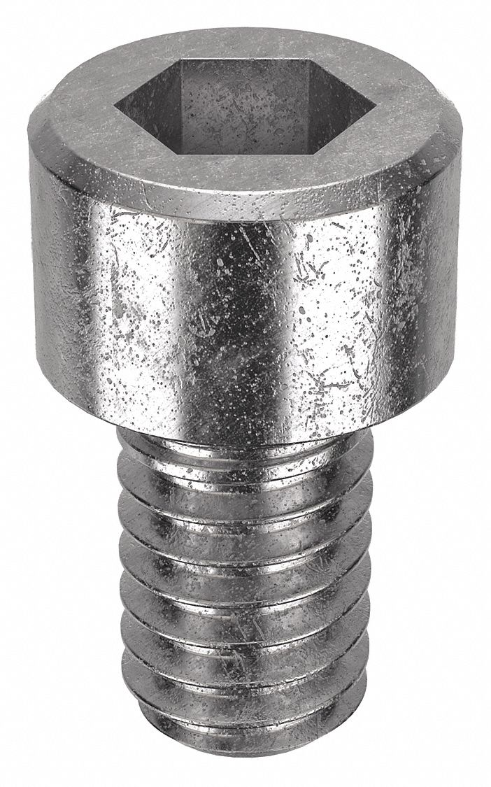 Socket Head Cap Screw: #4-48 Thread Size, 3/16 in Lg, Std, Plain, Stainless Steel, 18-8, 100 PK