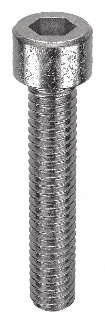 Socket Head Cap Screw: #4-48 Thread Size, 5/8 in Lg, Std, Plain, Stainless Steel, 18-8, 100 PK