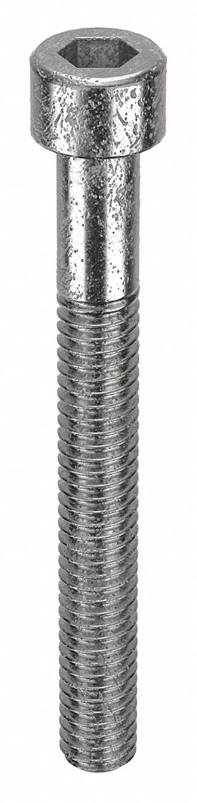 Socket Head Cap Screw: #4-48 Thread Size, 1 in Lg, Std, Plain, Stainless Steel, 18-8, 100 PK