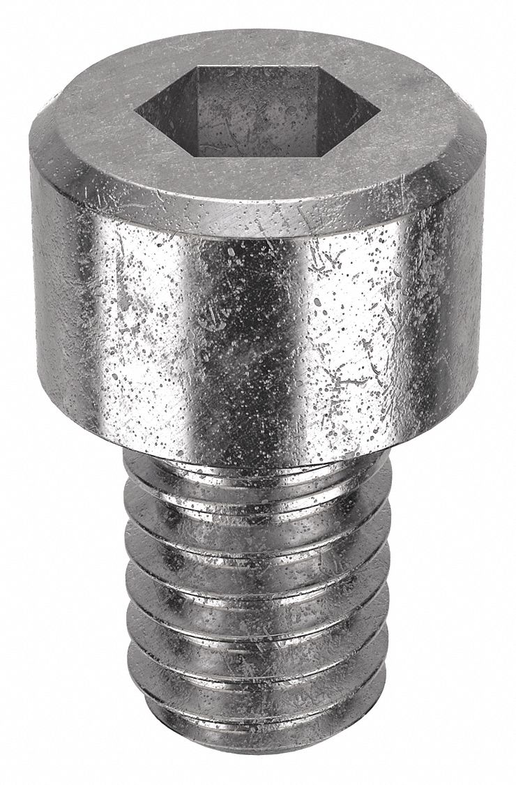 Socket Head Cap Screw: #5-44 Thread Size, 3/16 in Lg, Std, Plain, Stainless Steel, 18-8, 100 PK