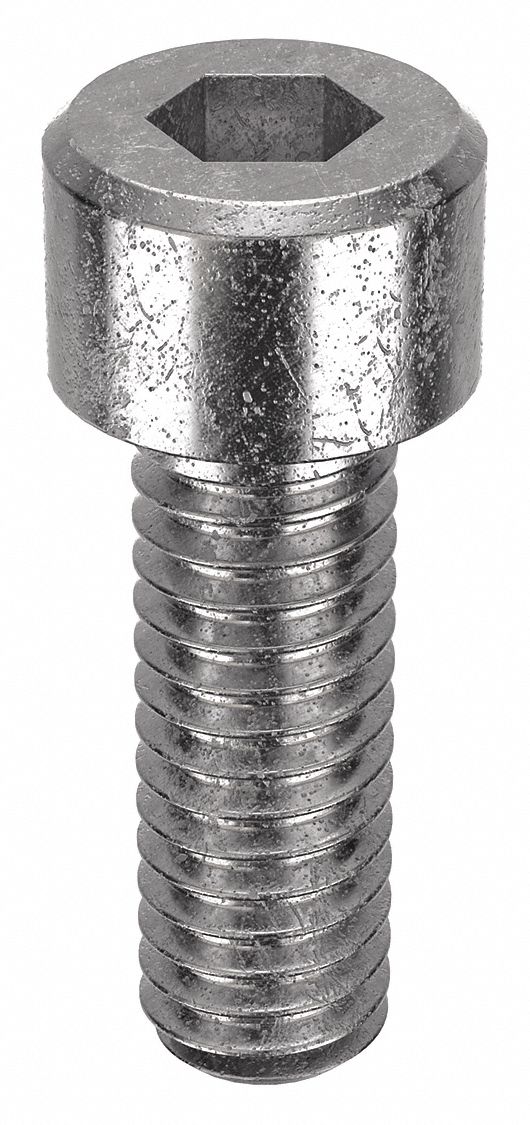 Socket Head Cap Screw: #5-44 Thread Size, 3/8 in Lg, Std, Plain, Stainless Steel, 18-8, 100 PK