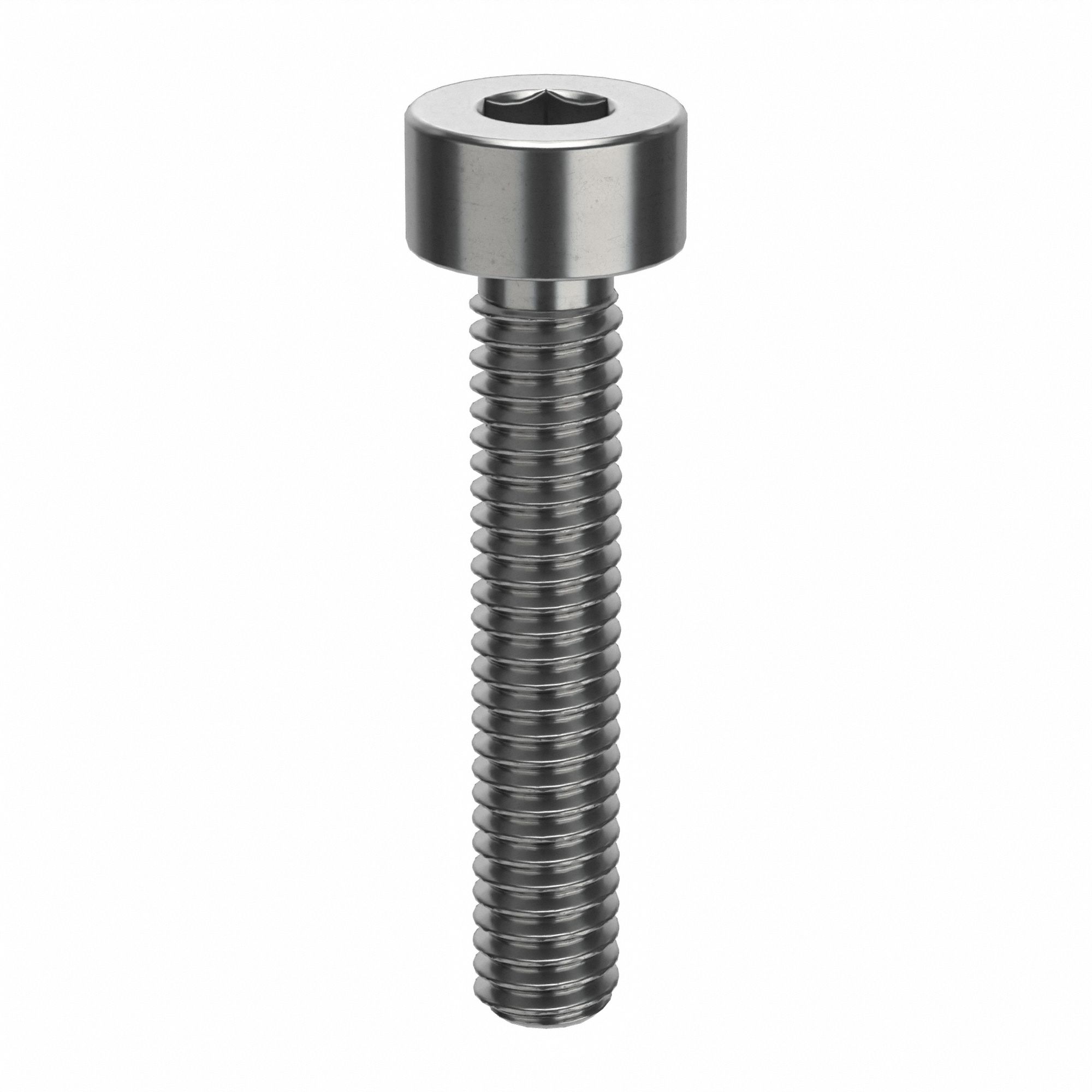 Socket Head Cap Screw: #6-40 Thread Size, 3/4 in Lg, Std, Plain, Stainless Steel, 18-8, 100 PK