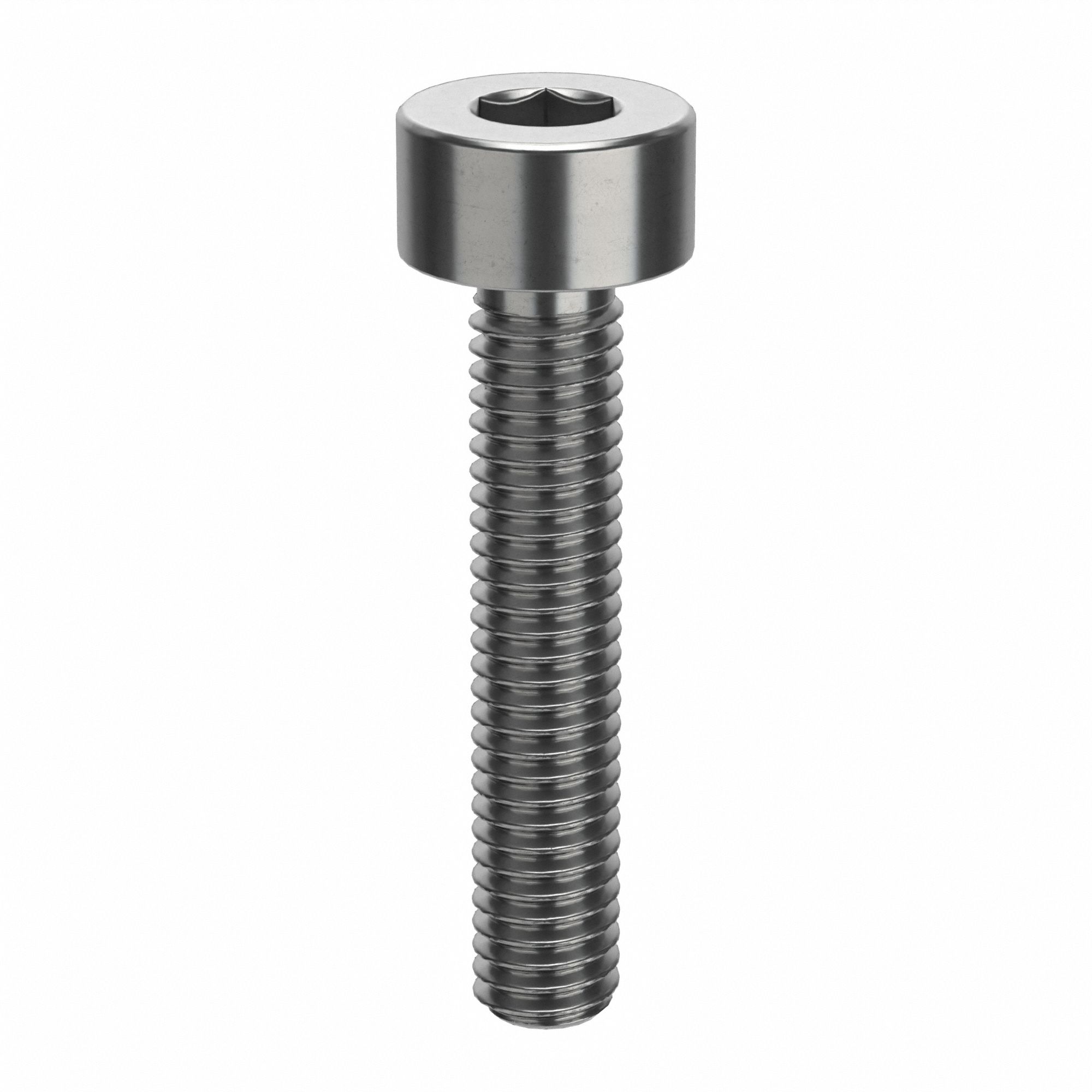 Socket Head Cap Screw: #8-36 Thread Size, 7/8 in Lg, Std, Plain, Stainless Steel, 18-8, 100 PK