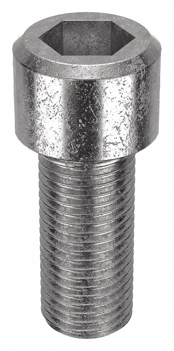 Socket Head Cap Screw: 3/8"-24 Thread Size, 7/8 in Lg, Std, Plain, Stainless Steel, 18-8, 50 PK