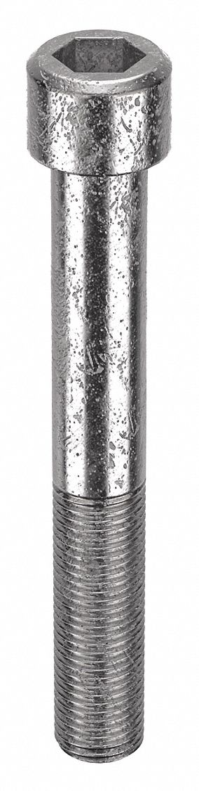 Socket Head Cap Screw: 3/8"-24 Thread Size, 2 3/4 in Lg, Std, Plain, Stainless Steel, 18-8, 25 PK