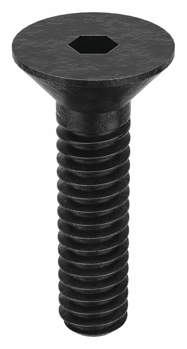 Socket Flat Head Screw: #2-56 Thread Size, 5/16 in Lg, Flat, Black Oxide, Alloy Steel, 100 PK