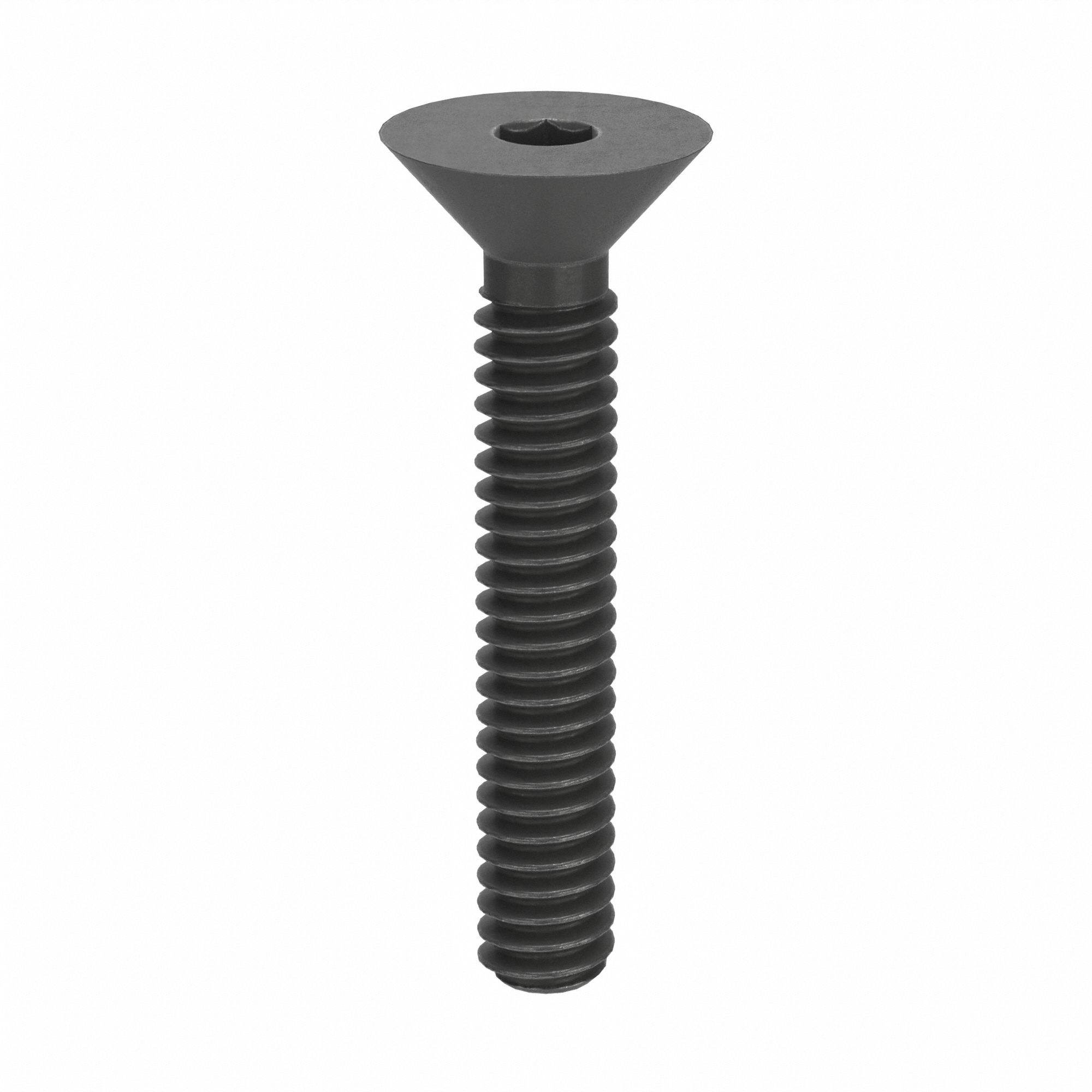 Socket Flat Head Screw: #3-48 Thread Size, 5/8 in Lg, Flat, Black Oxide, Alloy Steel, 100 PK