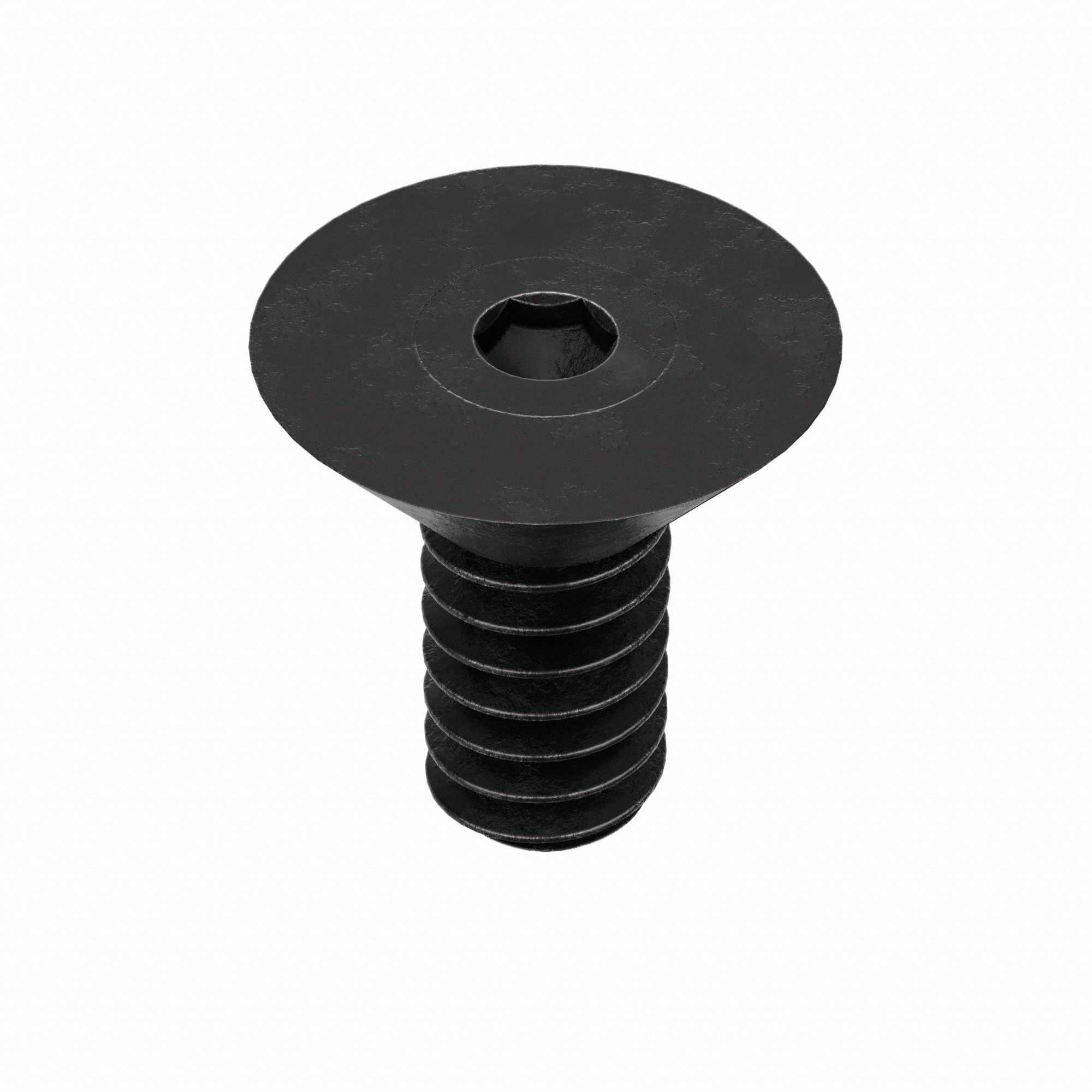 Socket Flat Head Screw: #4-40 Thread Size, 3/16 in Lg, Flat, Black Oxide, Alloy Steel, 100 PK