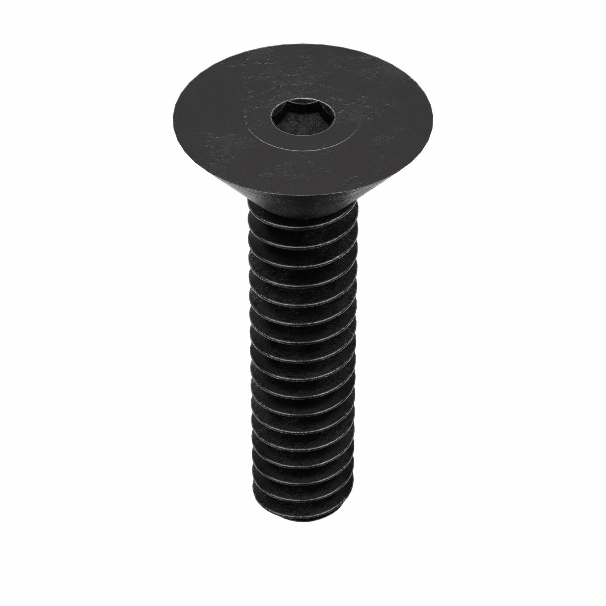 Socket Flat Head Screw: #4-40 Thread Size, 7/16 in Lg, Flat, Black Oxide, Alloy Steel, 100 PK