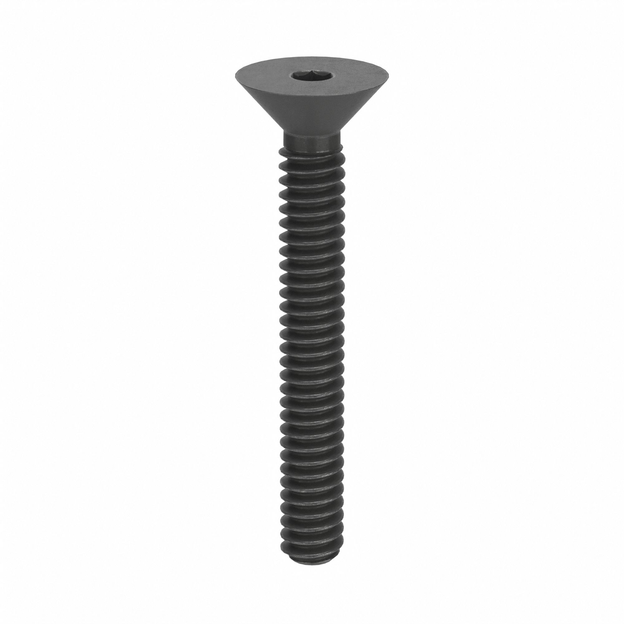 Socket Flat Head Screw: #4-40 Thread Size, 7/8 in Lg, Flat, Black Oxide, Alloy Steel, 100 PK