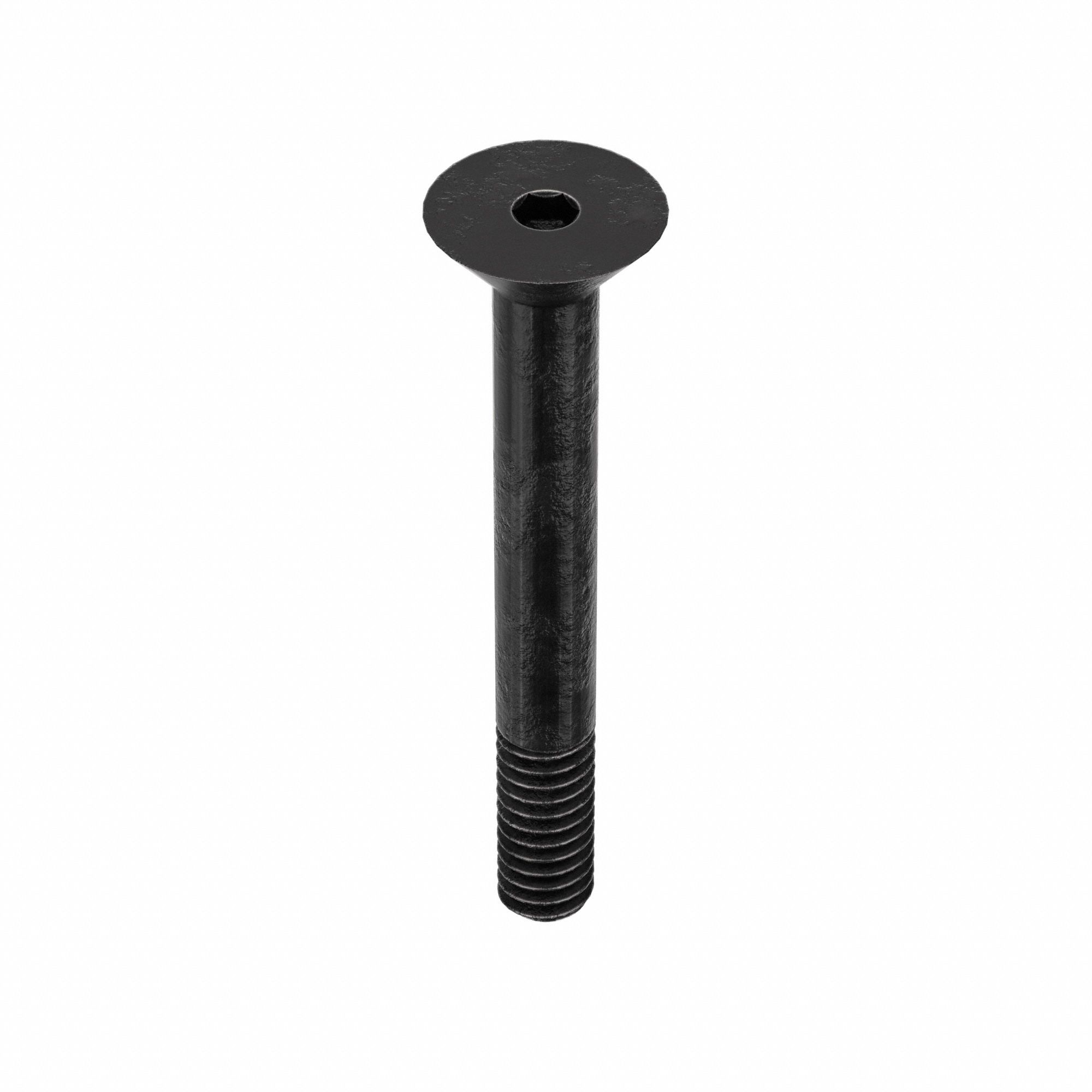 Socket Flat Head Screw: #5-40 Thread Size, 1 in Lg, Flat, Black Oxide, Alloy Steel, 100 PK