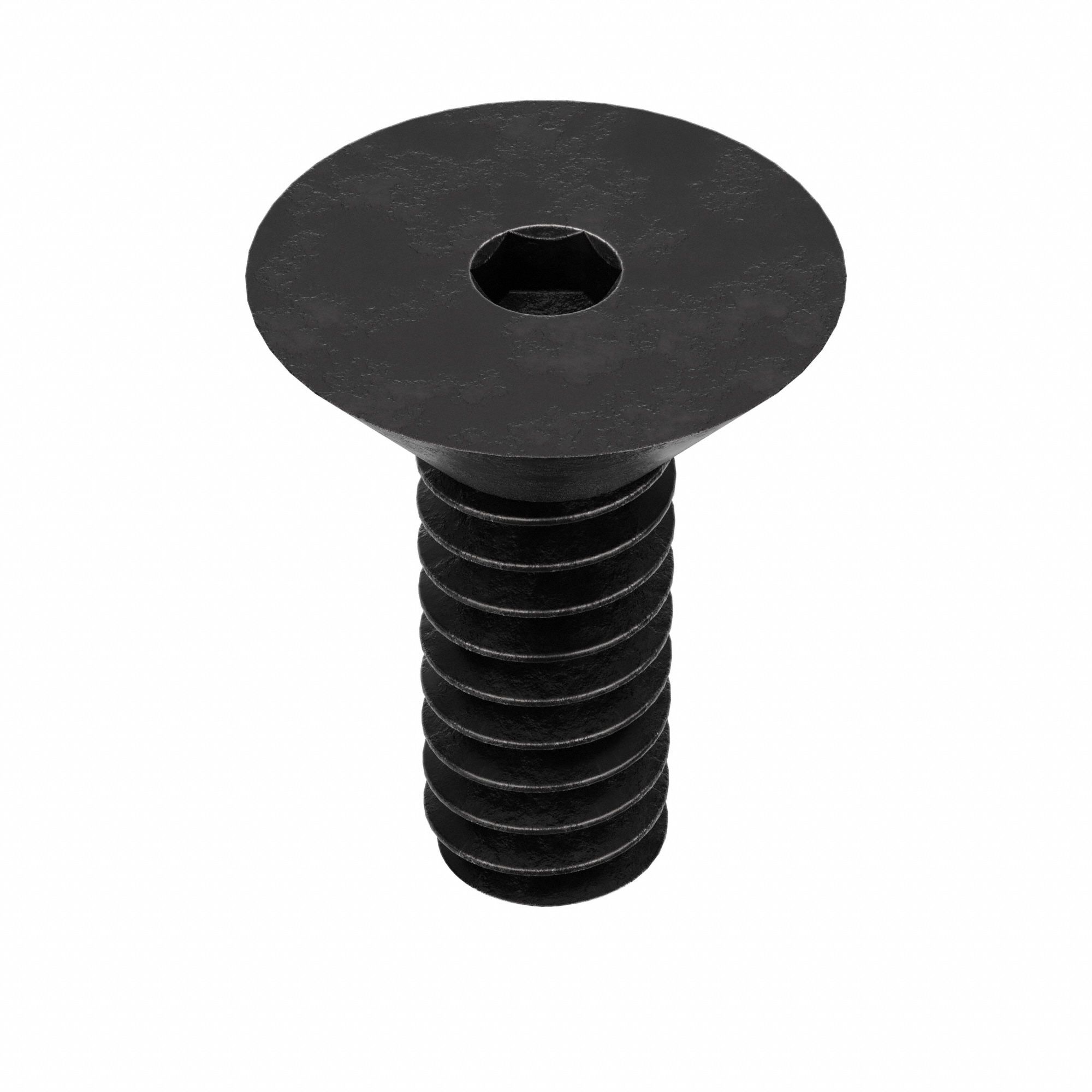 Socket Flat Head Screw: #6-32 Thread Size, 5/16 in Lg, Flat, Black Oxide, Alloy Steel, 100 PK
