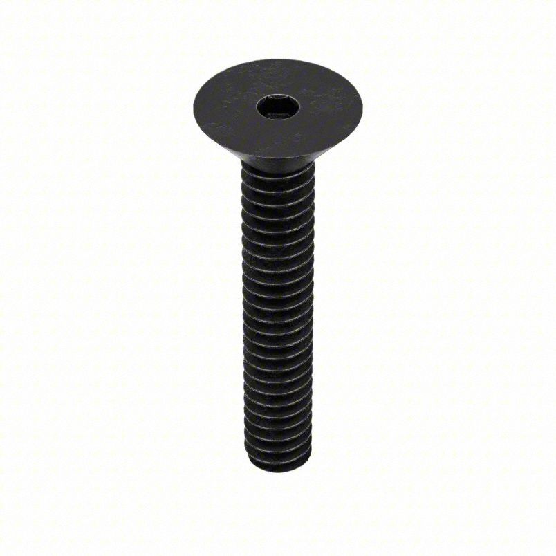Socket Flat Head Screw: #6-32 Thread Size, 1 in Lg, Flat, Black Oxide, Alloy Steel, 100 PK