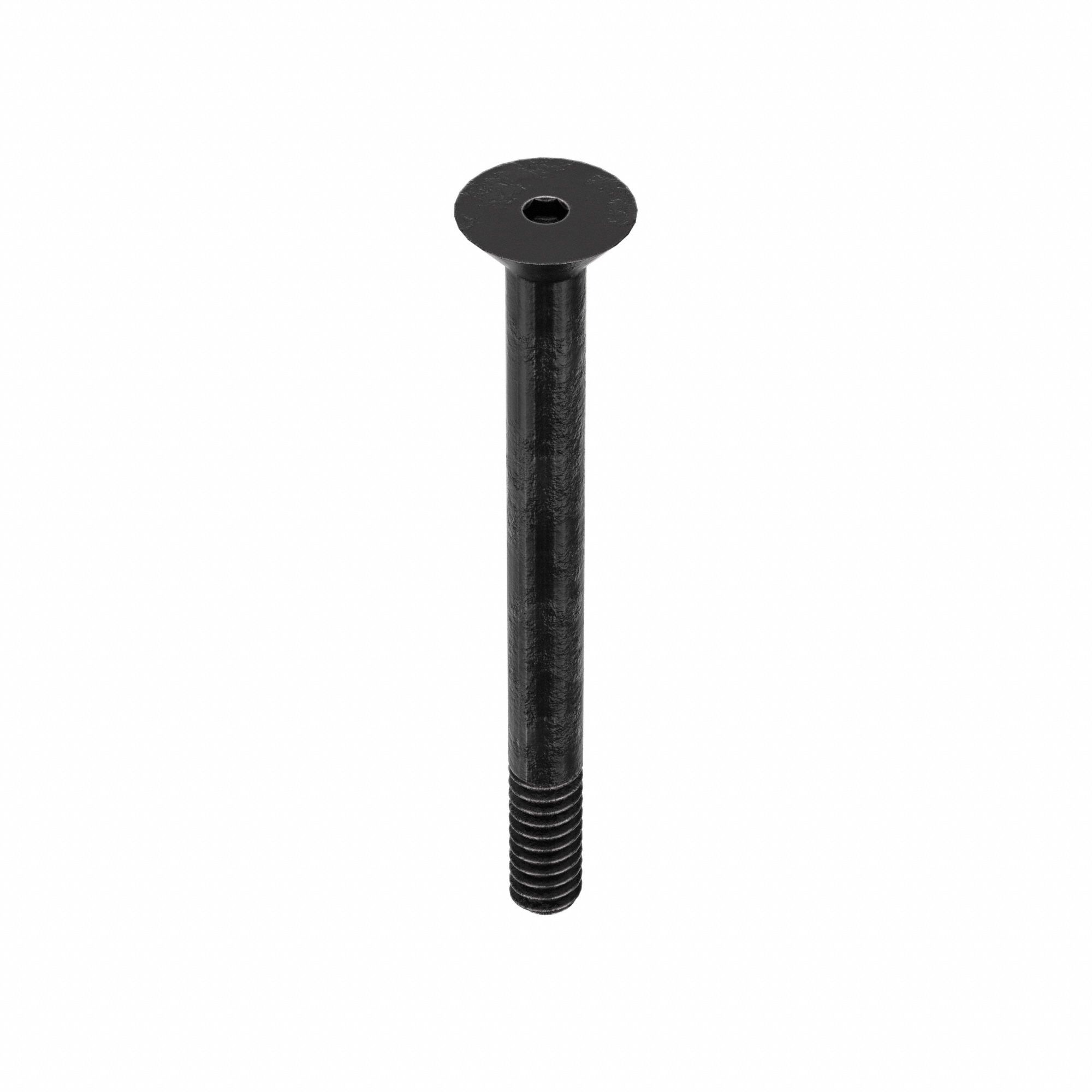 Socket Flat Head Screw: #6-32 Thread Size, 1 1/2 in Lg, Flat, Black Oxide, Alloy Steel, 100 PK