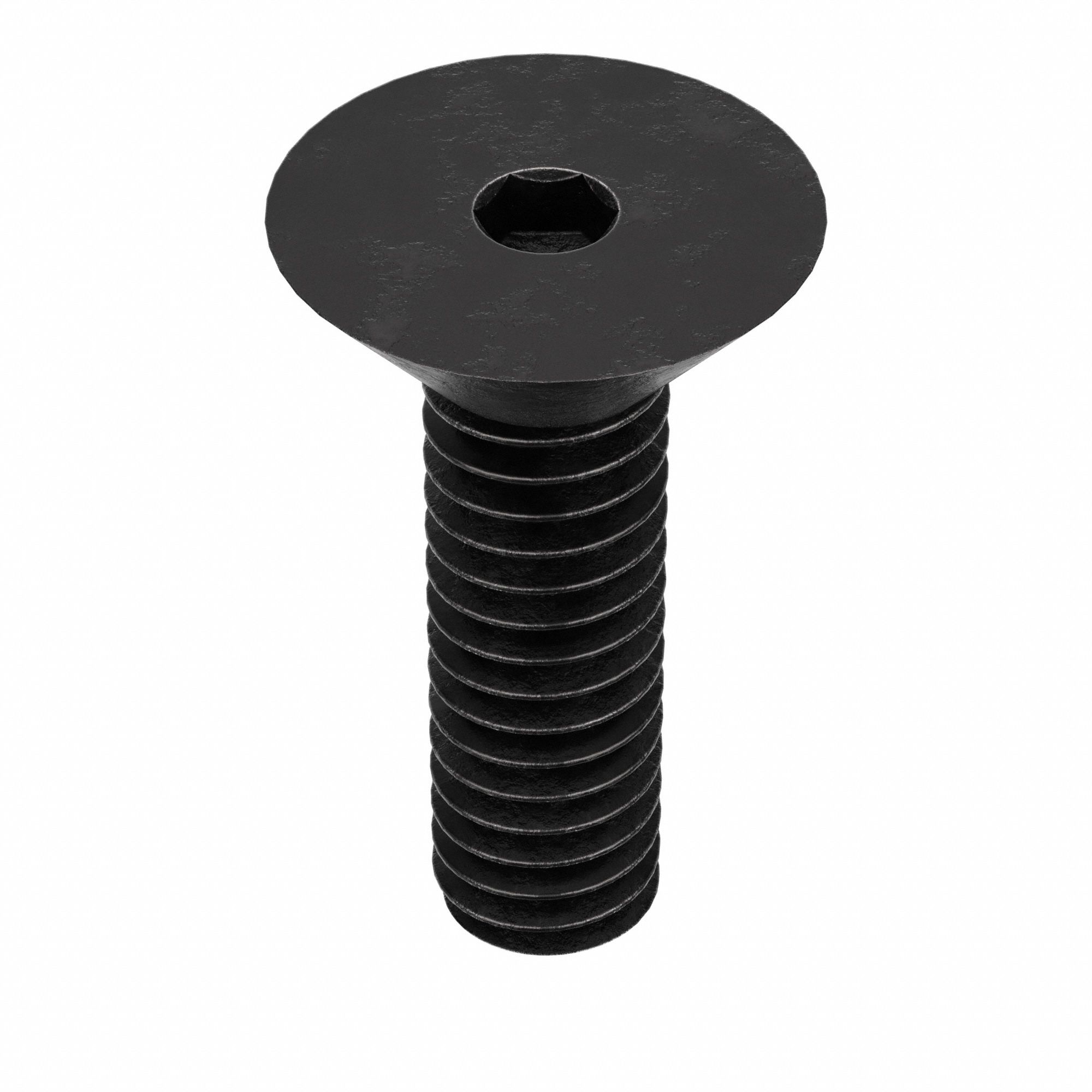 Socket Flat Head Screw: #8-32 Thread Size, 1/2 in Lg, Flat, Black Oxide, Alloy Steel, 100 PK